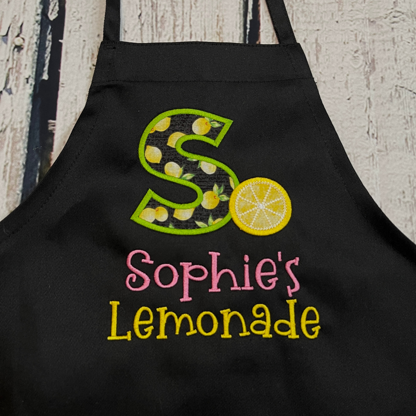 Personalized Lemonade Stand Apron for kids age 6-10