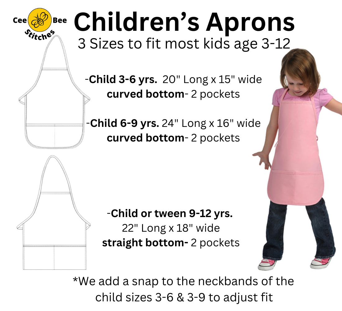 Adult and child apron set with pockets great for Mother and son or Mom and daughter, matching apron set
