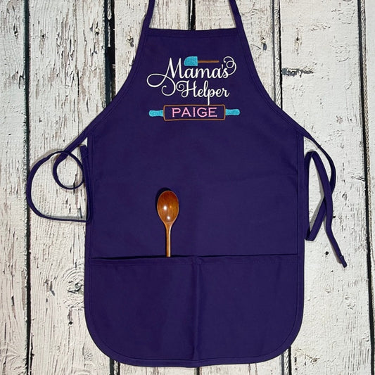 Mama's Helper Unisex Personalized Embroidered Child Apron
