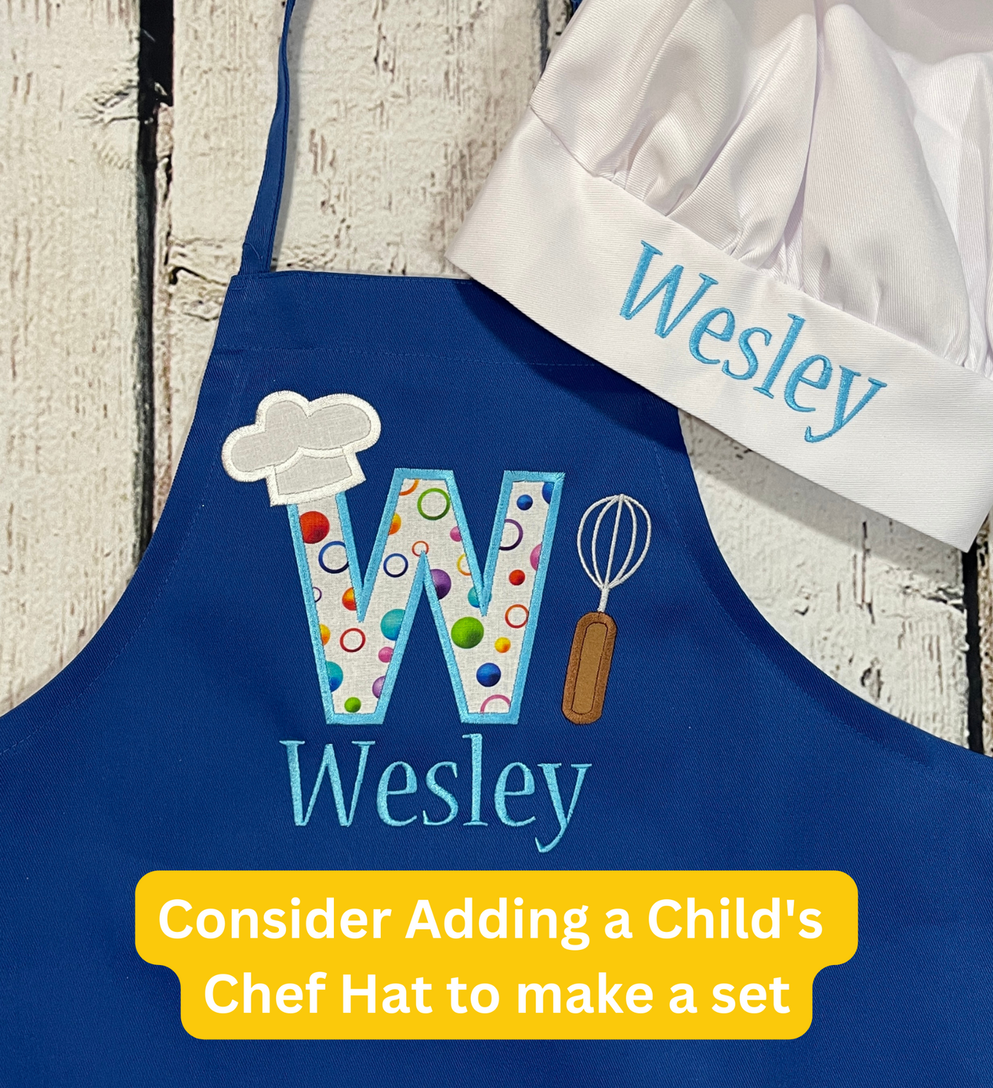 Adult and child apron set great for Mother and son or Mom and daughter, matching apron set