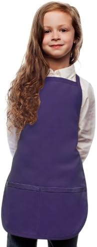 Party Pack of 8 Personalized Embroidered Kids Aprons with Large Name