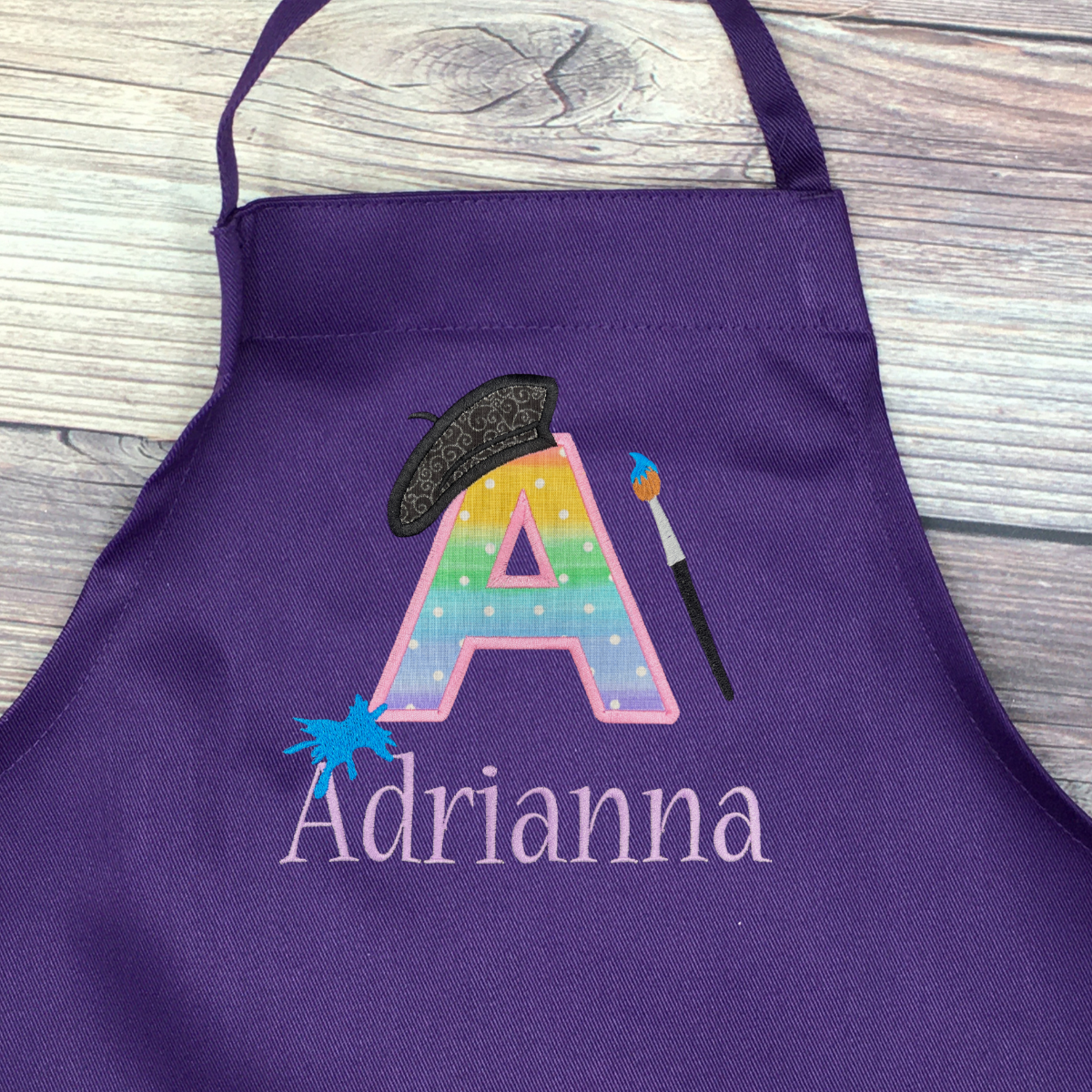 Kids personalized art apron, painting arts crafts