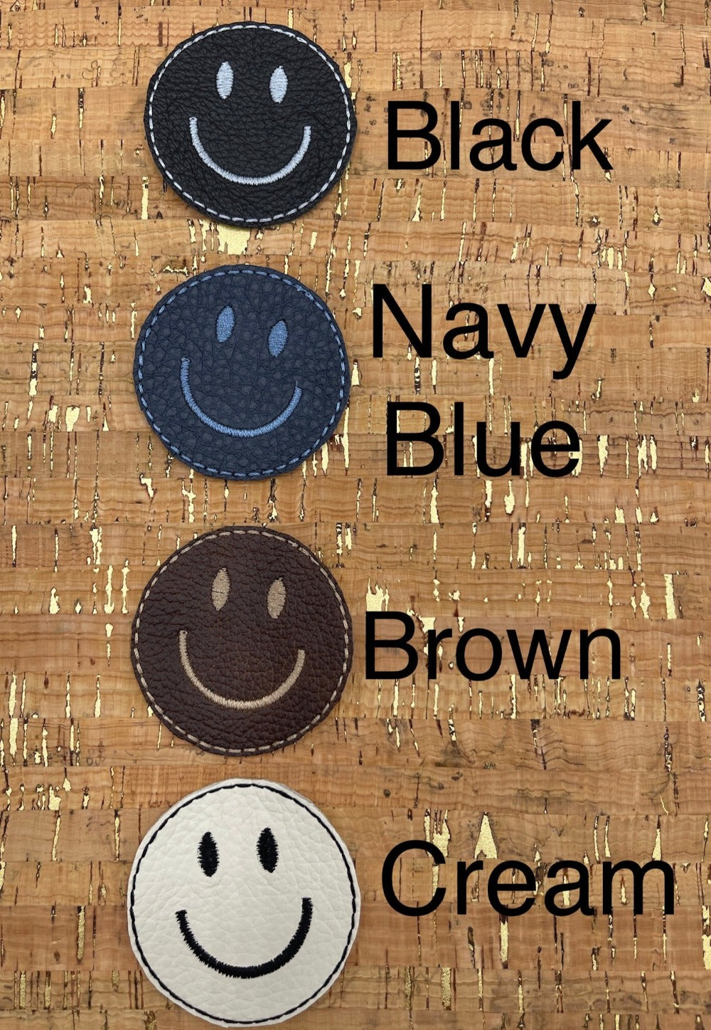 Genuine Leather Smiley Face Embroidered Patch – Cee Bee Stitches