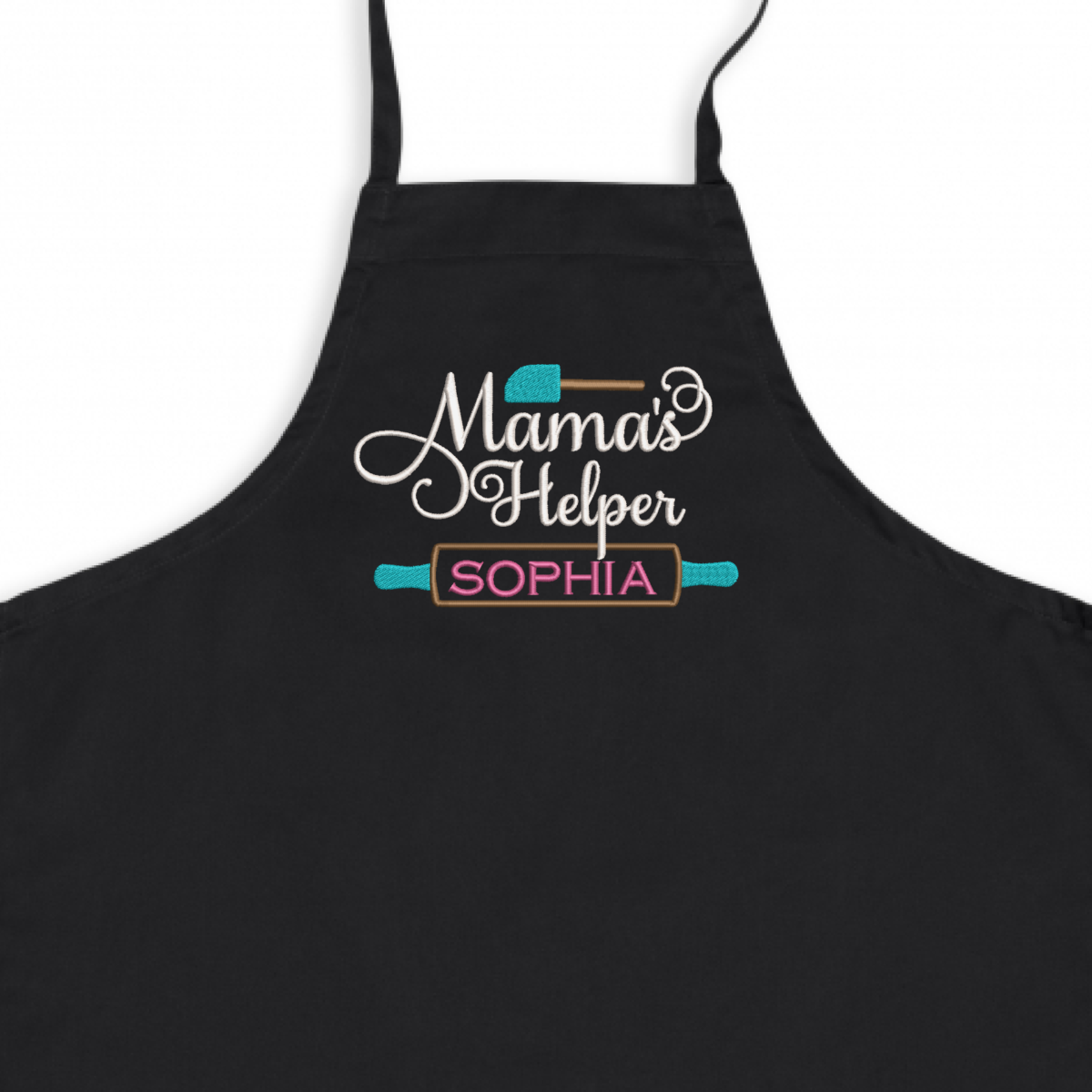Mamas helper embroidered child apron, mother child apron set