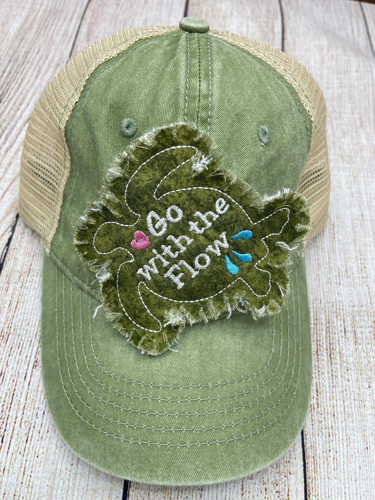 sea turtle patch on hat