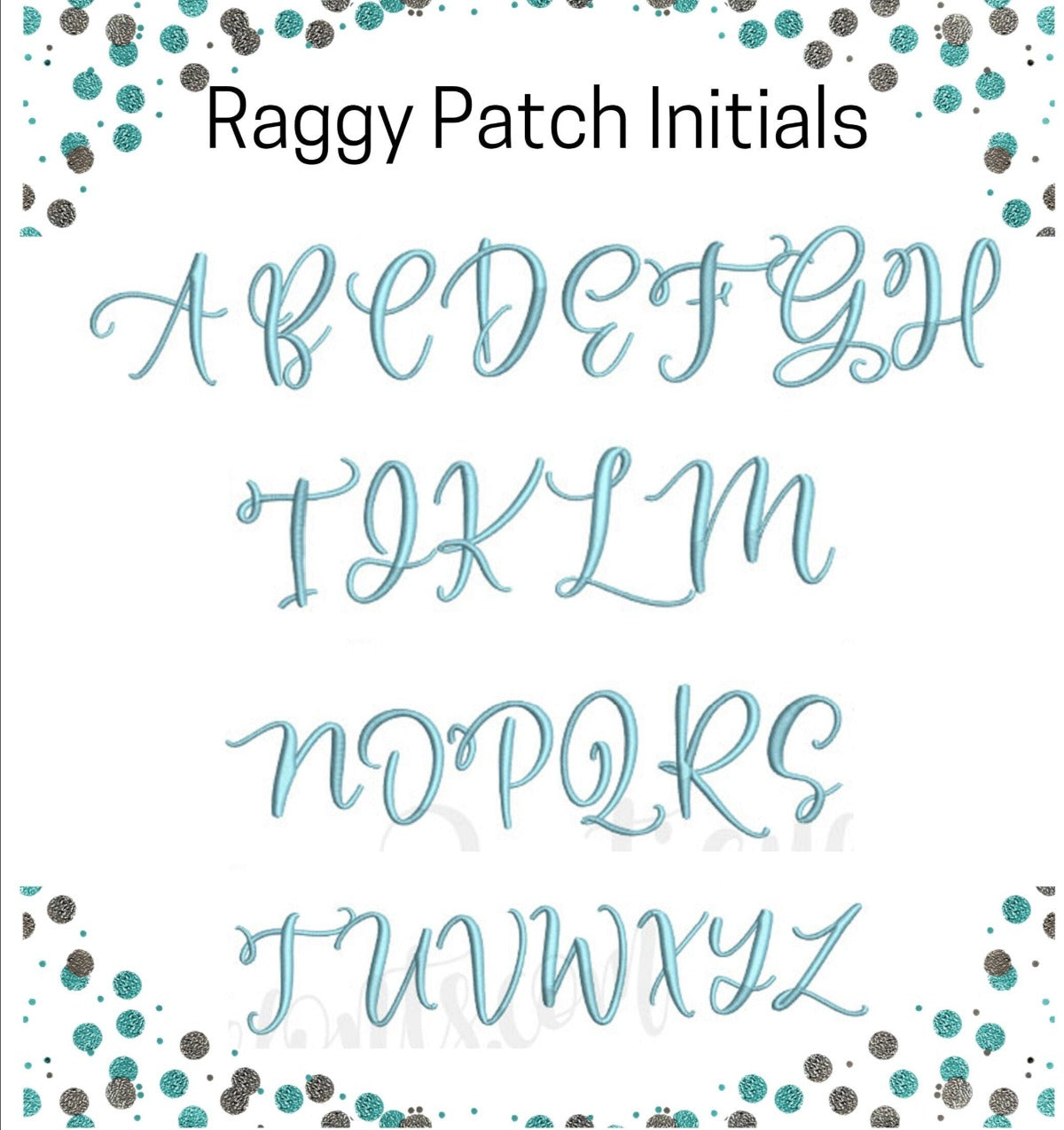 Raggy Patch for Hair Stylists Personalized with Initial