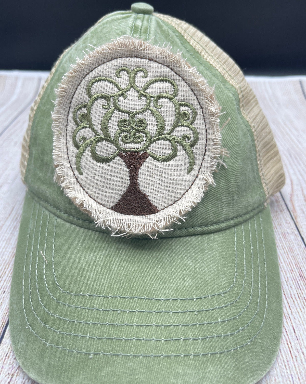 tree of life patch on hat