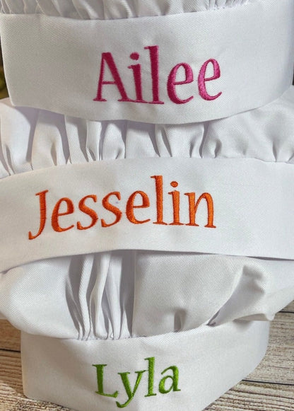 Personalized Chef Hat for Kids with Embroidered Name