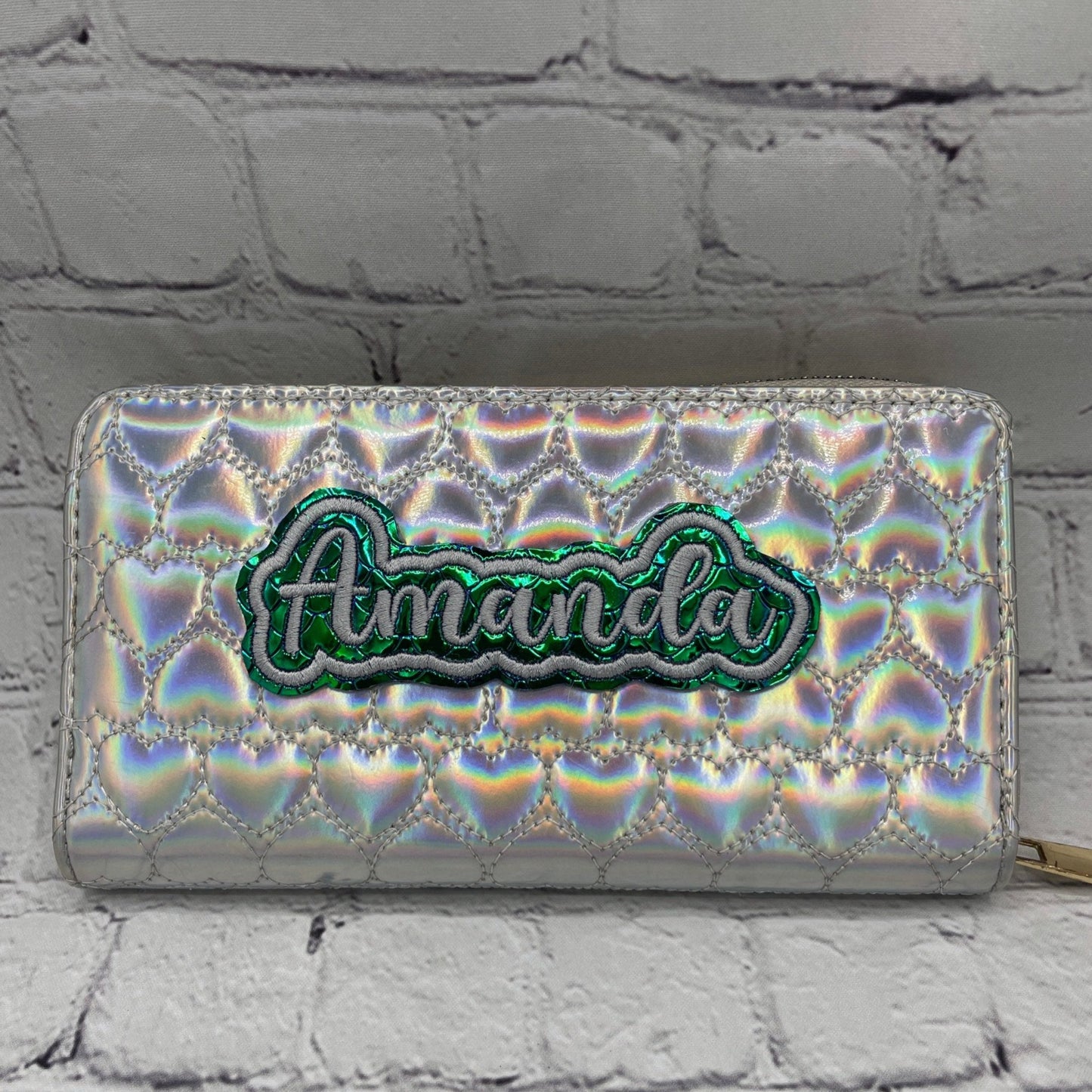 Embroidered Green/Blue Mermaid Holographic Name Patch