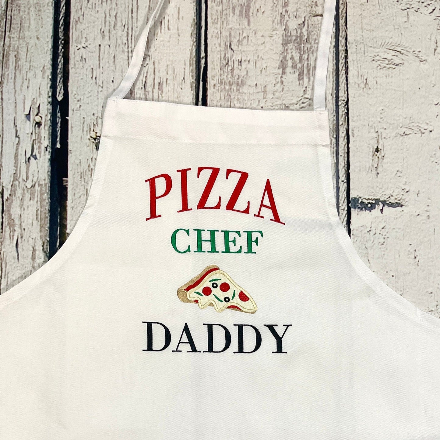 Adult Pizza Chef Apron for Dad, Grandpa or Papa Personalized with name