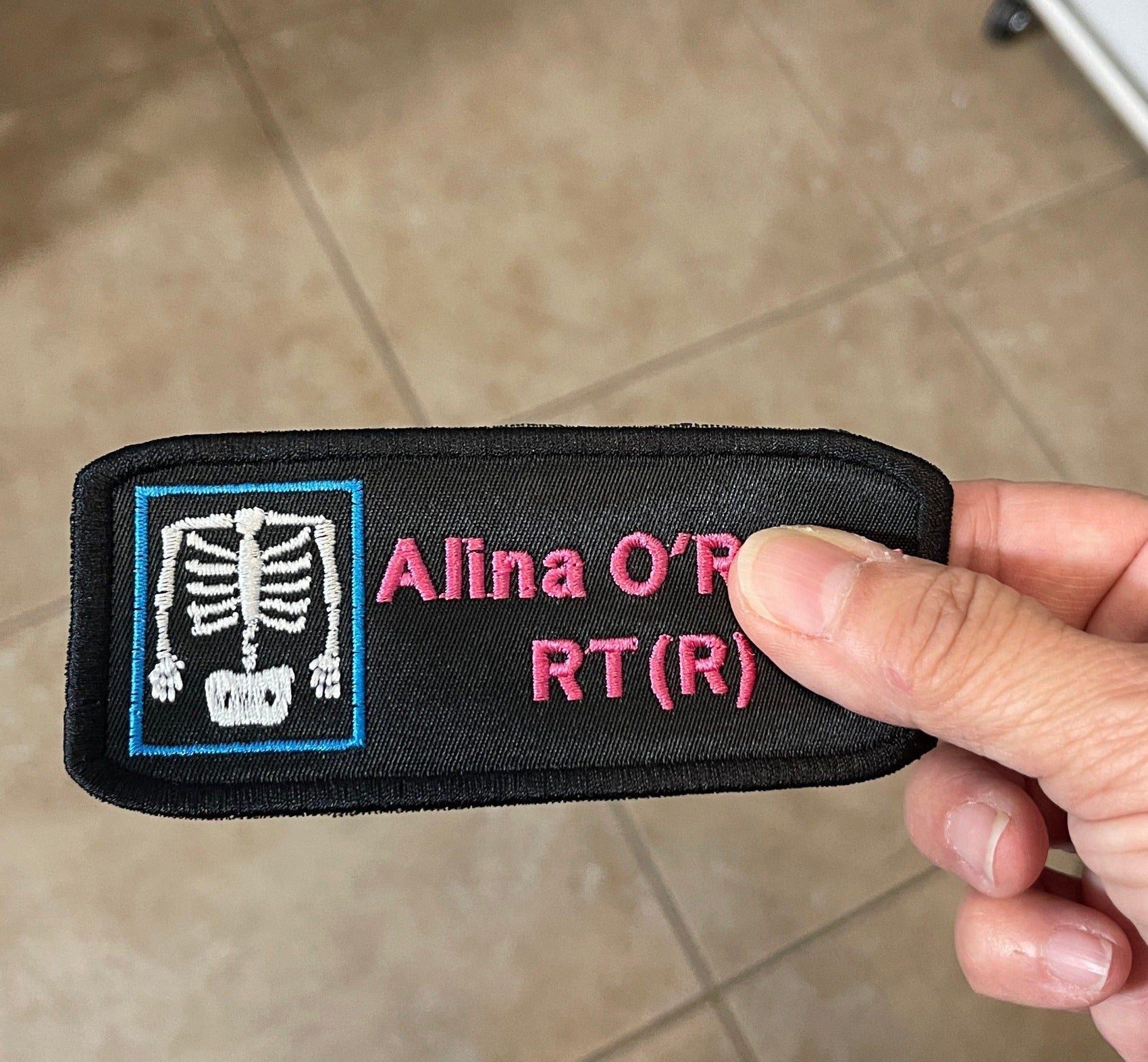 Personalized medical staff patch for x ray tech radiology