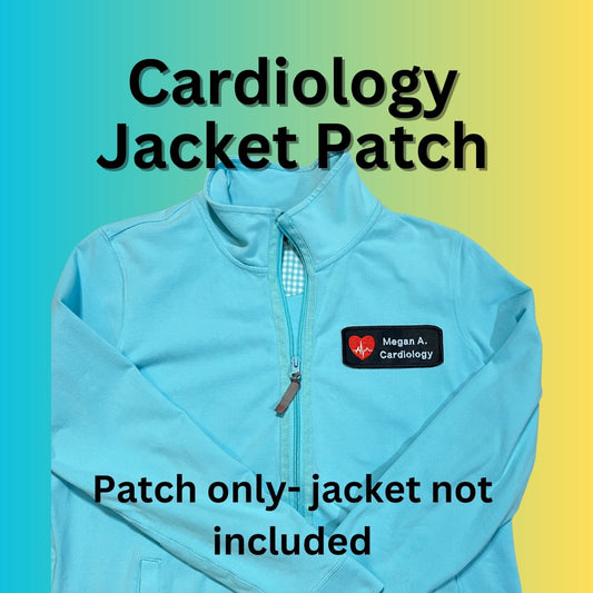 Medical jacket patch for Cardiology staff personalized embroidery