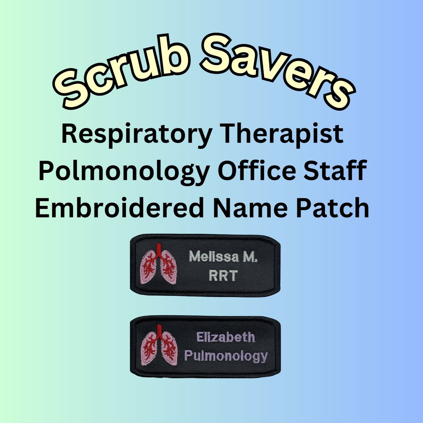 Personalized Embroidered Pulmonology Medical Jacket Patch
