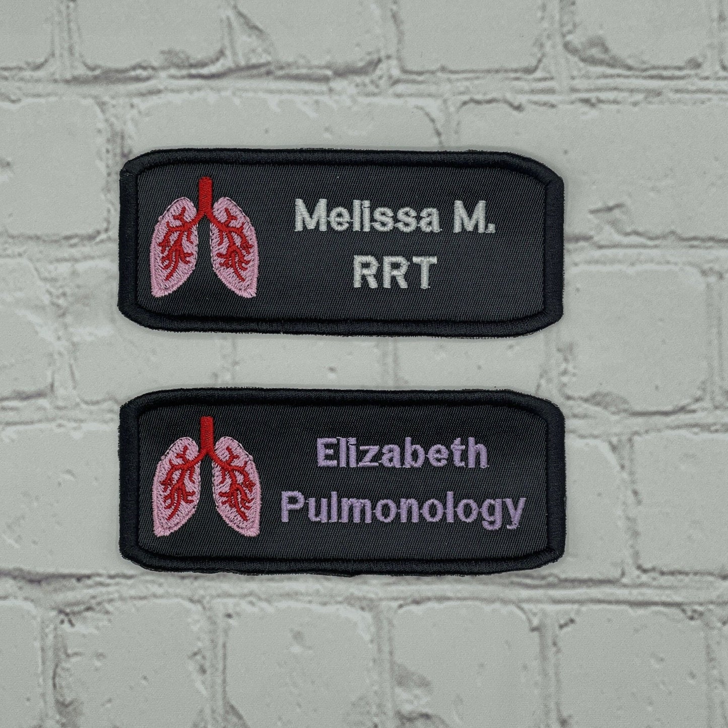 Medical Staff Scrub Savers Pulmonology Name Patch with Credentials