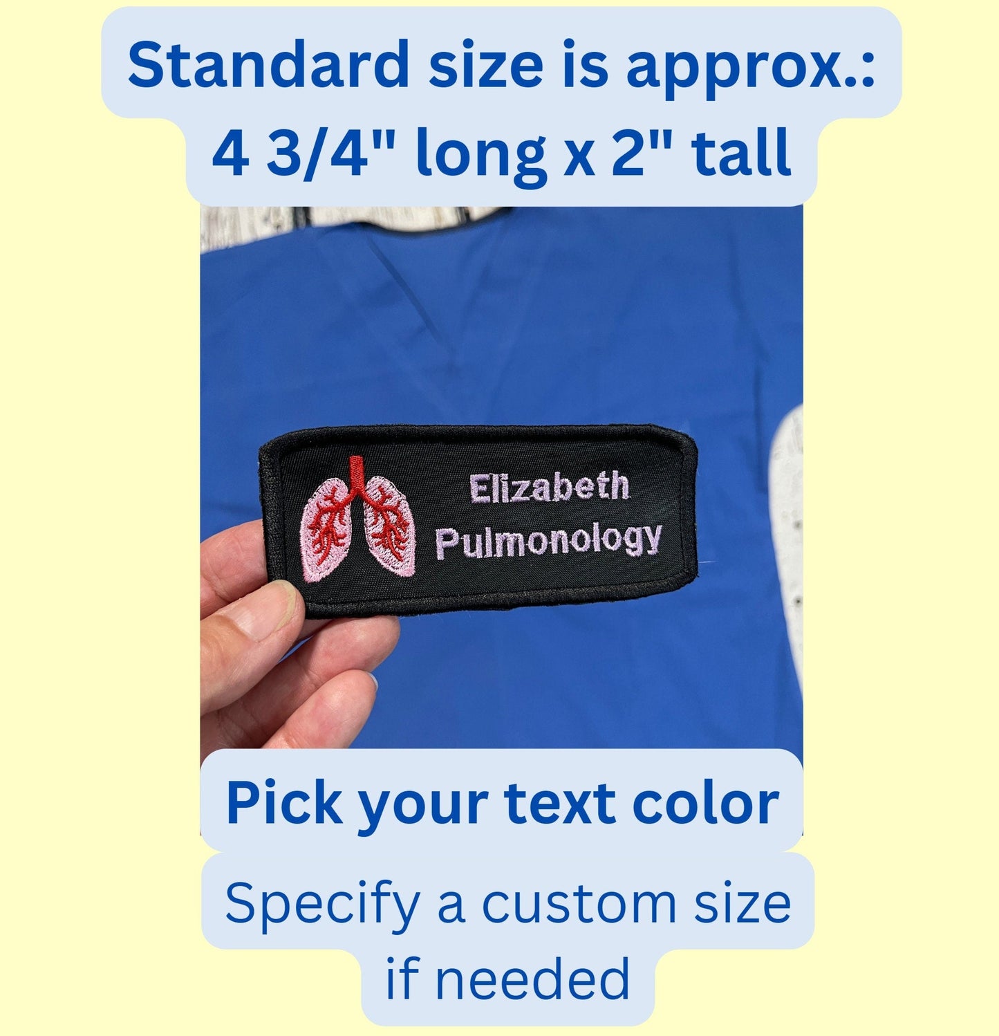Personalized Embroidered Pulmonology Medical Jacket Patch
