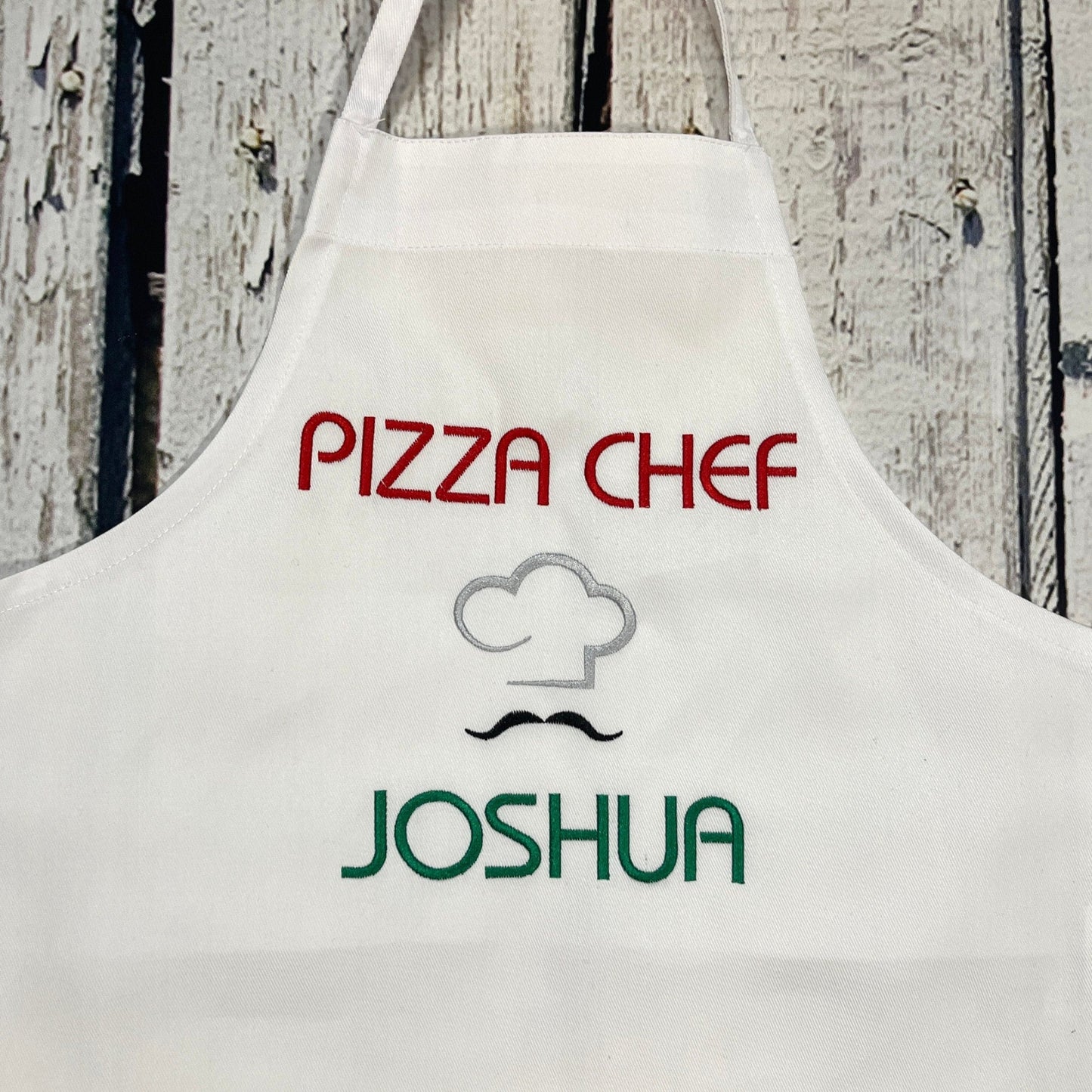 pizza chef child embroidered personalized apron