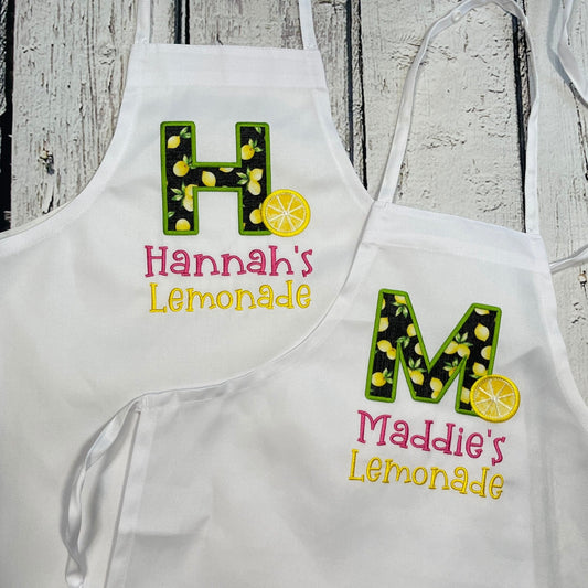Personalized Lemonade Stand Apron for kids age 6-10